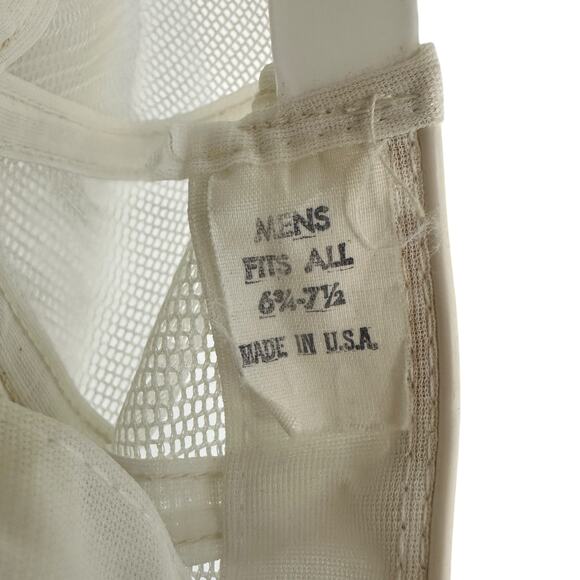 Vintage White Trucker Baseball Cap Mesh CBS News Promo Hat 90s 80s USA - Picture 2 of 4